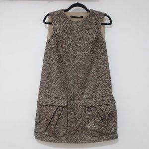 MAURIZIO PECORARO Brown Beige Dress US Size 6